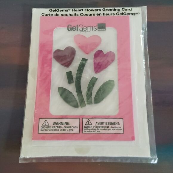 Avon GelGems* Heart Flowers Greeting Card - Picture 1 of 3